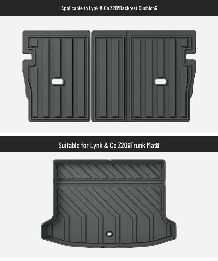 Lynk & Co Z20 2025 Dirt-Resistant TPE Floor Mats, Trunk Mat, and Seat Backrest Pad