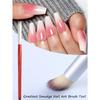 1Pcs Thick Head Nail Art Smudge Brush Nail Art Gradient Blush Brush, Gradient Brush Wooden Handle Nail Painting Brush For Home DIY Nail Art Tools