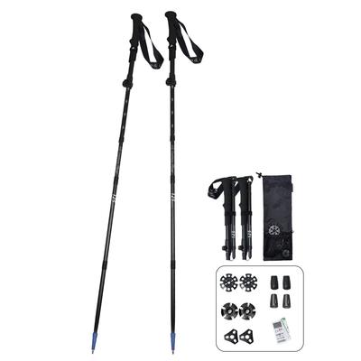 Wanderleben Trekking 3K Set aus 2 Aufbewahrungsgröße Wandern Gehen mit Aufbewahrung 5 Japanische Anleitung für Outdoor und Senioren Stöcke, Carbon, Faltbar,