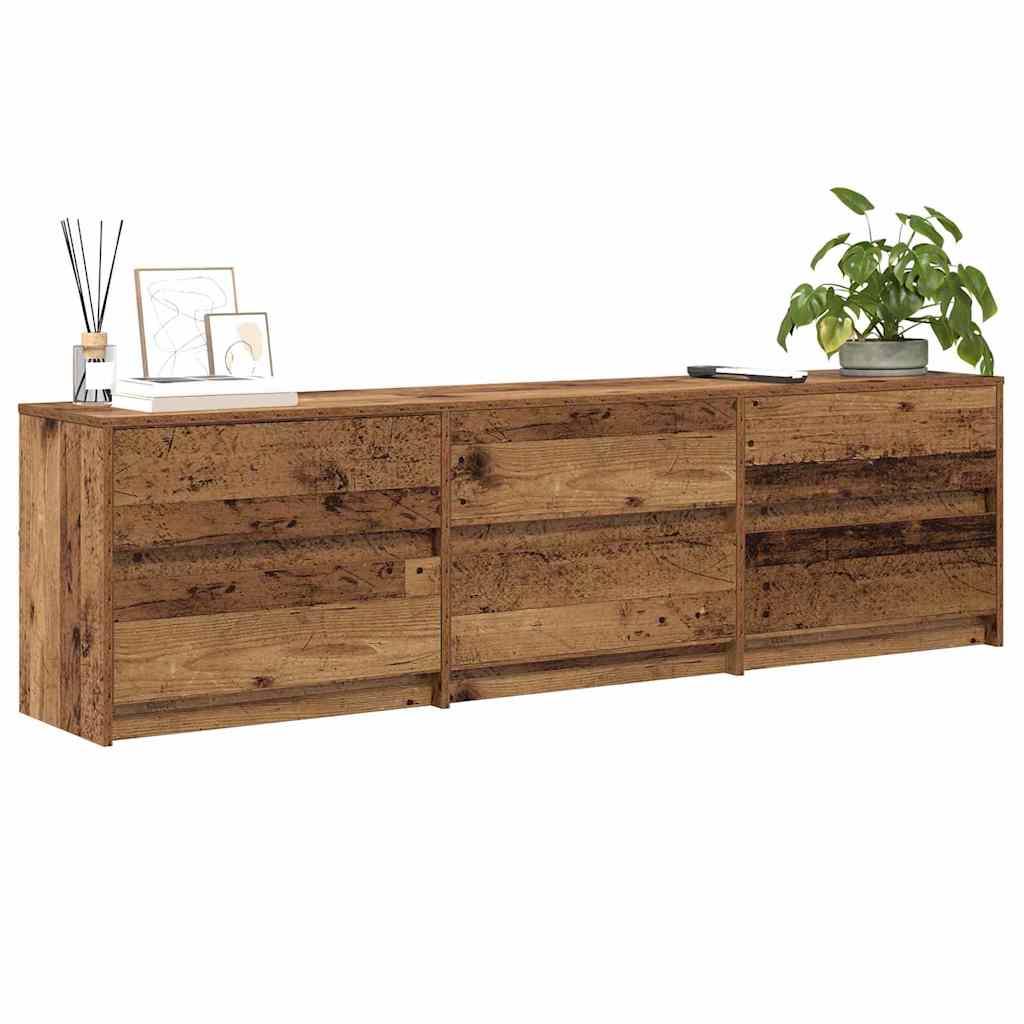 TV Units 2 pcs Reclaimed Wood Look 180 x 34 x 50 cm Particleboard