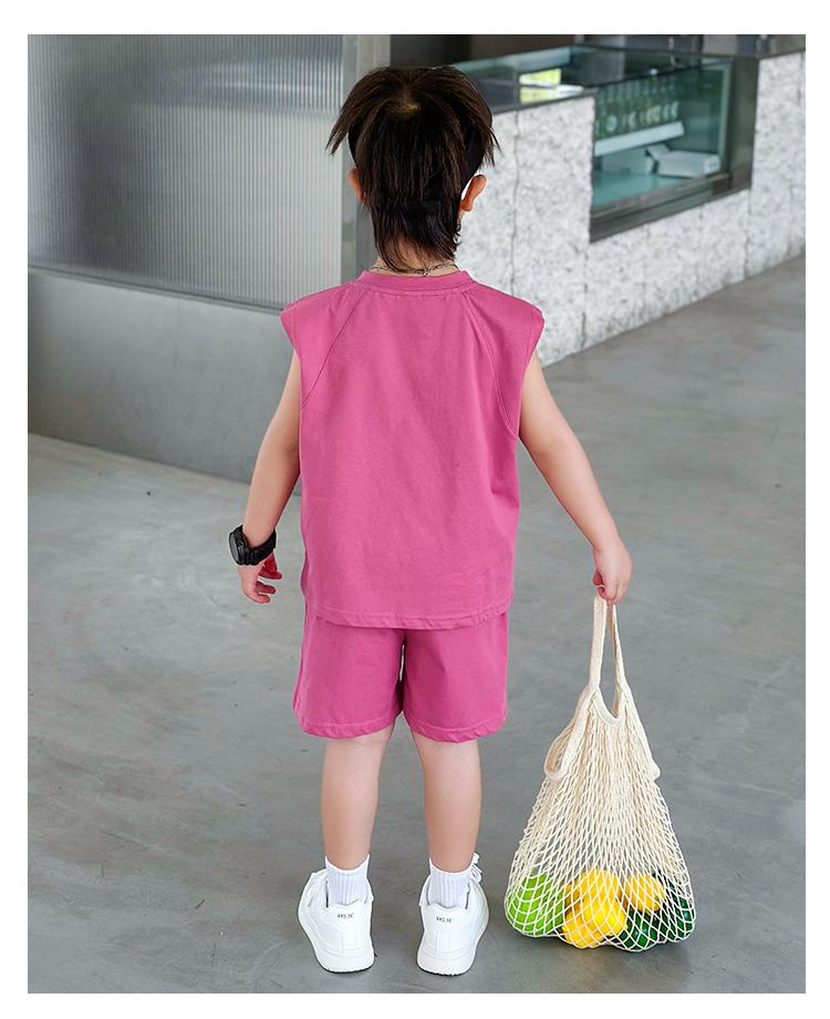 Boys' Summer Vest Set, Children's Summer Sleeveless Thin Style Children's Clothing, Fashionable and Stylish Summer Wear 2026 New Item