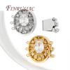 18K Real Gold Plated Brass with Zircon Bracelet Clasps,Connectors For Jewelry Making DIY Necklace Fasteners For Bracelets