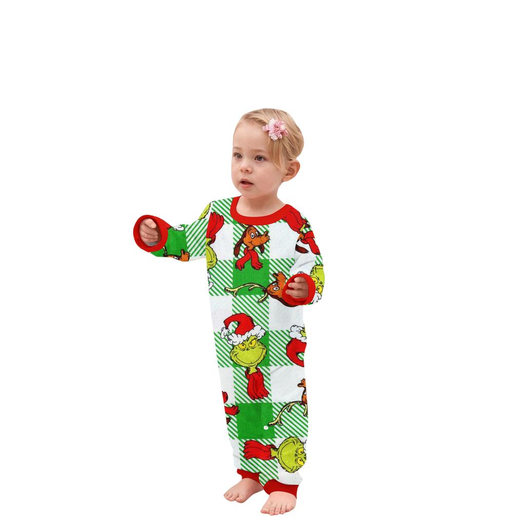 Christmas Prints Family Matching Long Sleeve Tops+Parhts Set Family Matching Sets