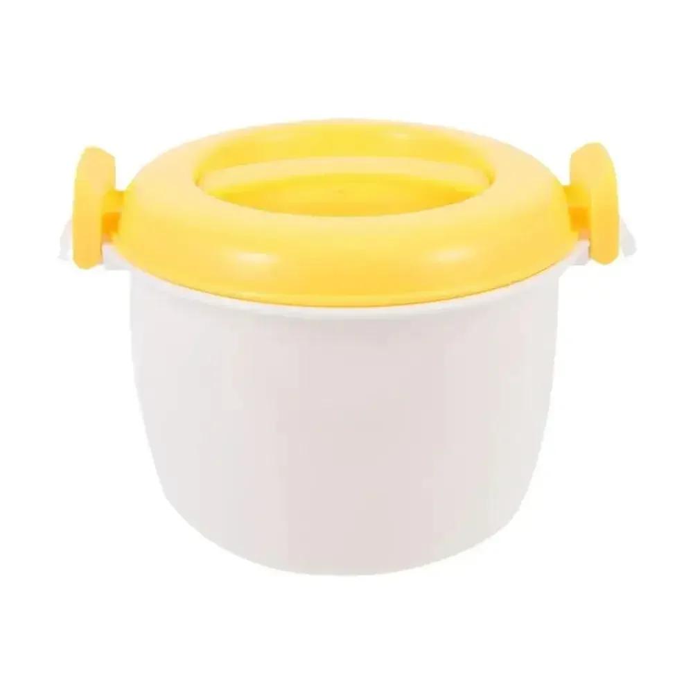 

Food grade PP easy to clean microwave rice cooker with lid, suitable for both pasta, vegetable soup, and rice storage