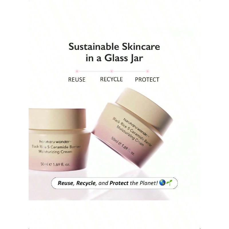 HaruHaru Wonder Black Rice 5 Ceramide Barrier Moisturizing Cream, Daily Skin Barrier Care, Long-Lasting Hydration, Soothing & Nourishing,  50ml