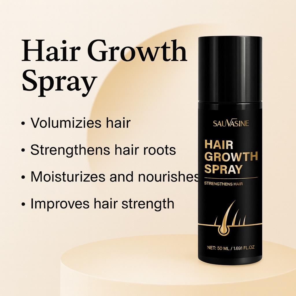 Haarwachstumsspray 50g, Haarverdichtungs- & Reparatur-Essenz, Gegen Haarausfall, Stärkt die Wurzeln, Frizz-Kontrolle, Unisex, Tragbar