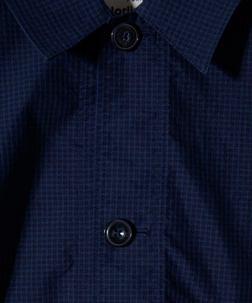 Holliseon Joshua Small Check Shirt Jacket Navy