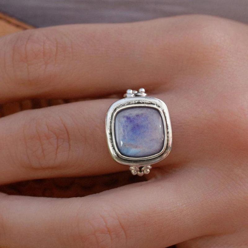 

CAOSHI Vintage Square Finger Rings Special Interest Daily Wearable Accessories Versatile Design Hip Hop Party Jewelry for Women 10