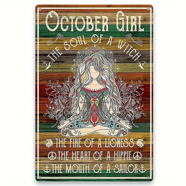 

Vintage Metal Tin Sign The House Witch Rules Halloween Decoration Retro Wall Art for Home Room Restaurant Decor 20x30cm