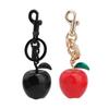 Vibrant Color Apples Keychain Accessory Fashionable Fruit Shape Key Rings Portable Bag Decoration for Women and Girls
