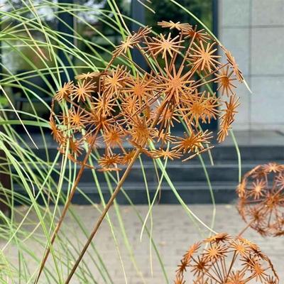 652F Estacas de Flor de Metal Enferrujado para Jardim Grandes Decorativas para Paisagismo e Jardinagem Decoração Externa Ornamento de Quintal