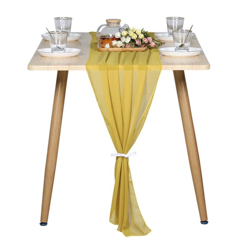 New Chiffon Table Flag European American Style Decorative Table Flag Wedding Decoration Chiffon Yarn Table Flag