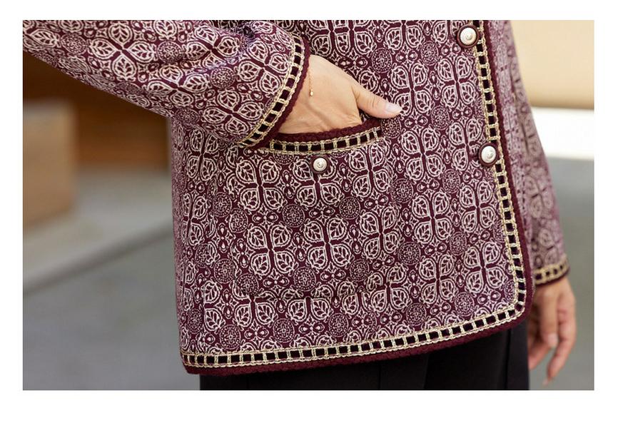 Mom's Chic Short Jacket: Trendy Spring/Autumn Style for Middle-Aged & Elderly Women - Stylish & Versatile Upper Wear for Fashionable Grandmas