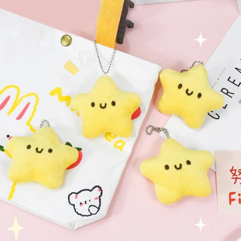 Backpack Purse Star Pendant Plush Toy Bag Charm Gift for Girlfriend