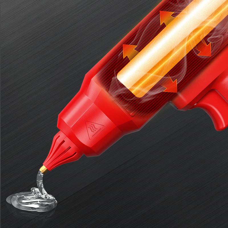 100W Hot Melt Glue Gun With LED Light For Dewalt For Makita/Milwaukee/Bosch/Ryobi 18V Li-ion Battery For Manual Work Repair