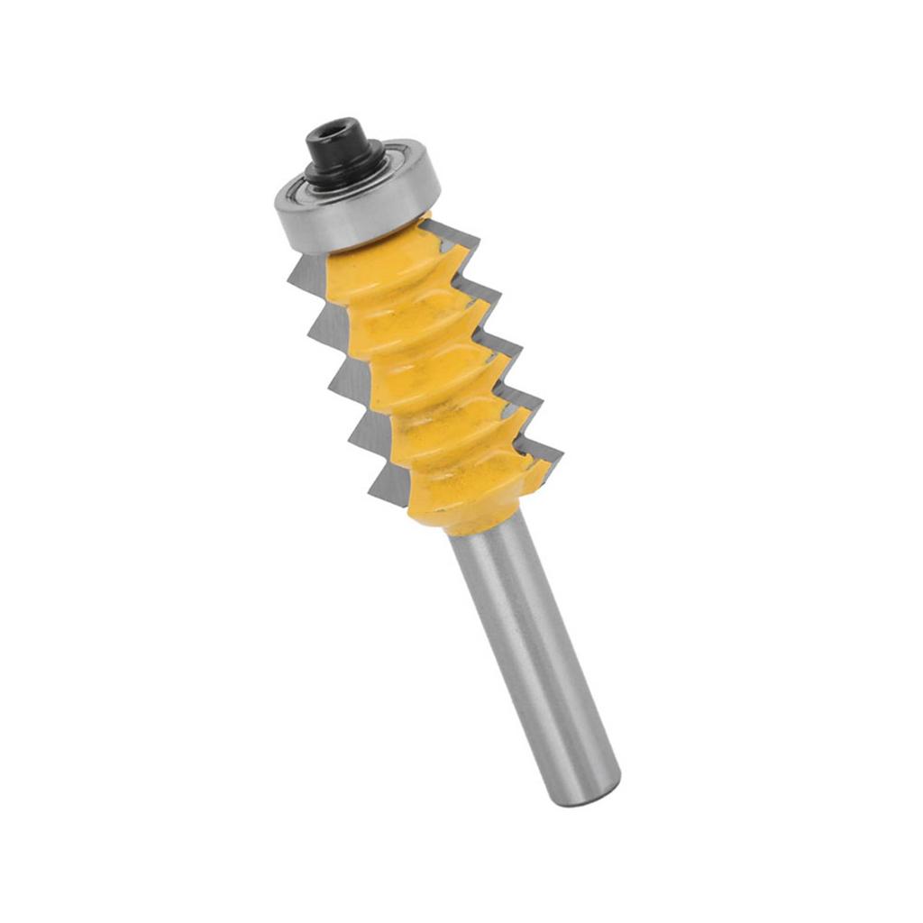 8 Shank Woodworking Cutter Rail Stile Router Bit Line Wave Type Wood Milling Knife(Multi Tooth