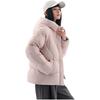 Anta Simple Hooded Letter Loose Warm Zipper Sports Down Jacket Women outerwear 162618906-5