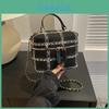 Black And White Pu Street Fashion Bucket Bag For Women With Chain Strap 2023 New Style