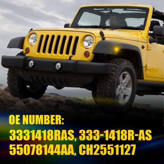 Pair Amber LED Side Turn Marker Lights Signal For Wrangler Jeep JK JKU 2007-18