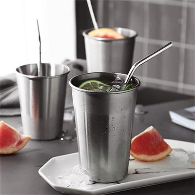 Tazza in acciaio inossidabile senza BPA, grande capacità, infrangibile, infrangibile, impilabile, 3 dimensioni, lucidatura a specchio