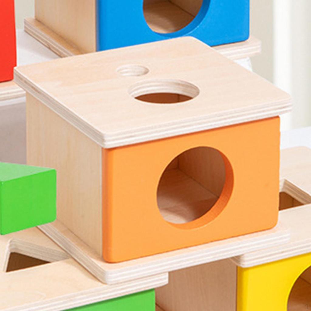 Object Permanence Box Coordination Training Fine Motor Skill Sensory Toy Wooden Block Early