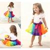 Rainbow Wig Long Curly Tulle Skirt Gloves Dress Set For Cosplay Costumes  Dance Costume Props Accessories