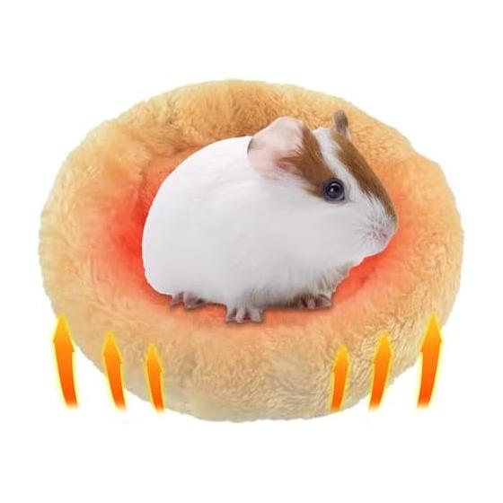 PAVIKE Hamster Bed, Bird Small Animal Bed, House, Bird Nest Mat, Fluffy, Fluffy, Fall and Winter Protection, Cold Protection, Warm, Washable,