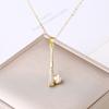Fashion Baseball Tennis Racket Boxing Gloves Zircon Pendant Necklace for Men Women Sports Party Jewelry Birthday Gift