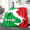 Customiz Name Personality Italy Map Blanket Soft &Warm Sofa Office Bed Travel Lunch Break Blanket, Gift Suitable All Seasons