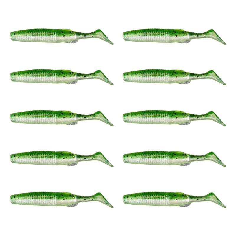 10Pcs Paddle Tail Swimbaits Competitive T Tail Soft Baits Soft Fishing Lures Artificial Wobbler Baits Enduring