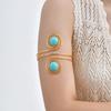 Edelstahl Oberarmband Manschette Armbänder für Damen Mädchen, Boho Armband, Verstellbares Oberarm Armreif