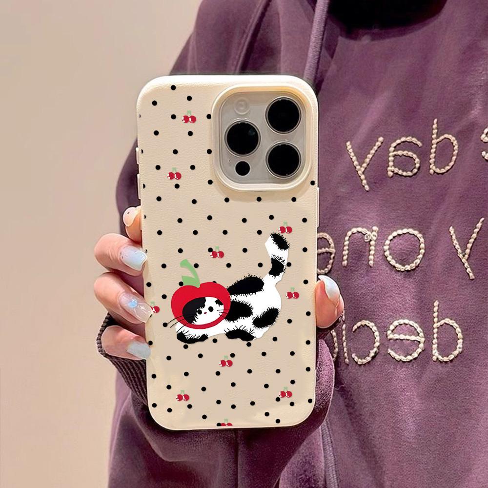 Telefondeksel til iPhone 11 13 deksel iPhone 12 14 15 16 Pro Max 12 Pro 15 Plus Lær Malt Vanntett Fallsikkert og Slitesterkt Tegneserie
