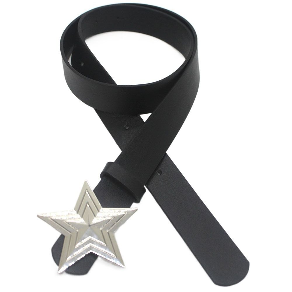 Taillengürtel Verstellbarer Bund Pentagramm Stern Gürtel Stern Schnalle Gürtel PU Ledergürtel Taillengürtel