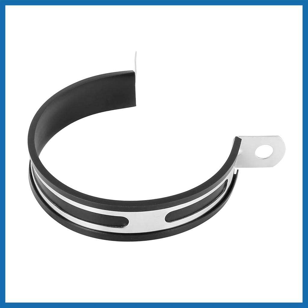 89mm 3.5" 3 1/2 Inch Motorcycle Exhaust Band Joint Clamp Muffler Pipe Stainless Steel Silver Tone Item Replacement