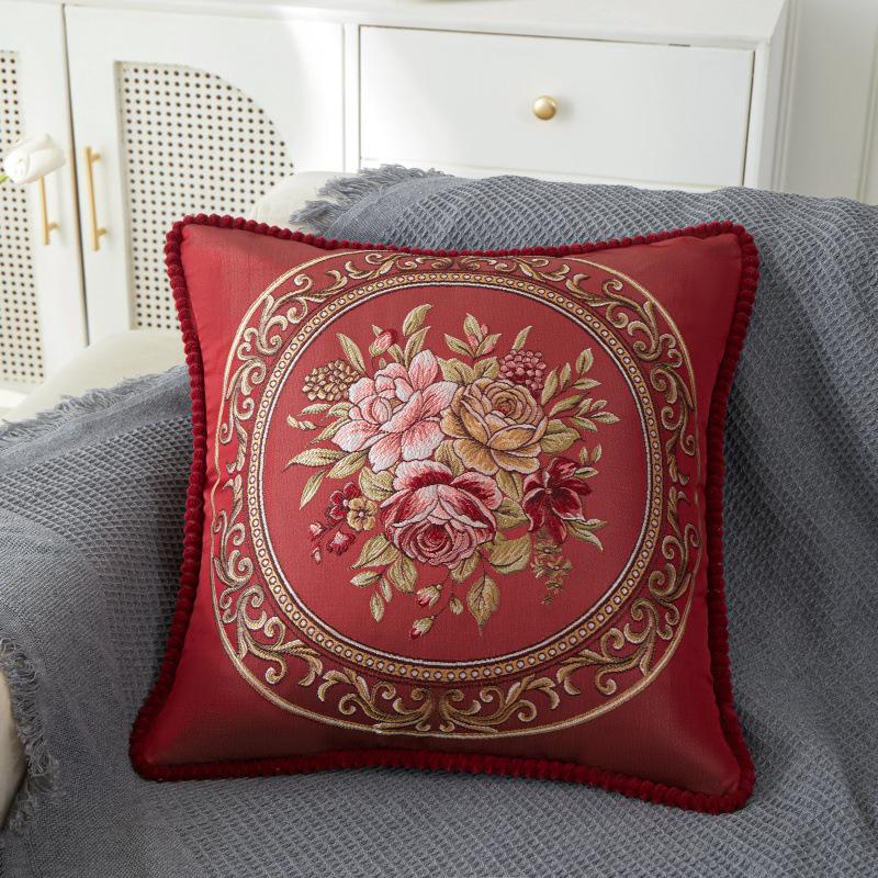 Crafted Jacquard High-precision Sofa Pillows, High-end Light Luxury Bed Cushions