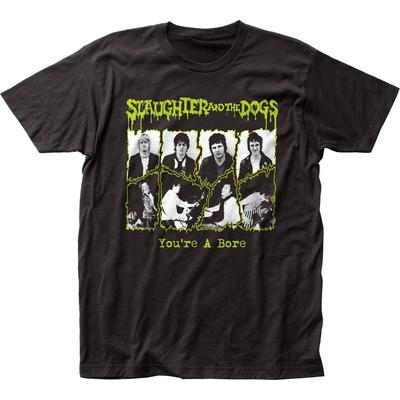 Slaughter and The Dogs You're A Bore Maglietta Uomo Musica Band Classica Tee Nera