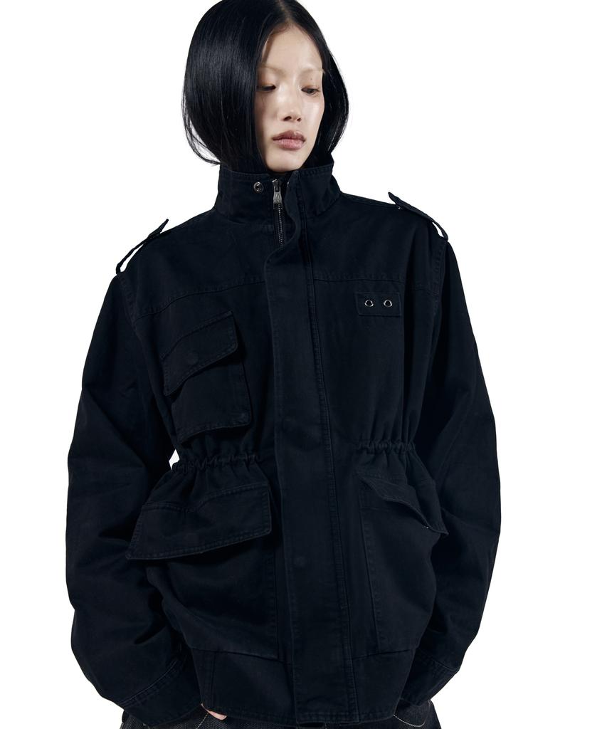 Aakam Nova Drawstring Field Jacket (Black)