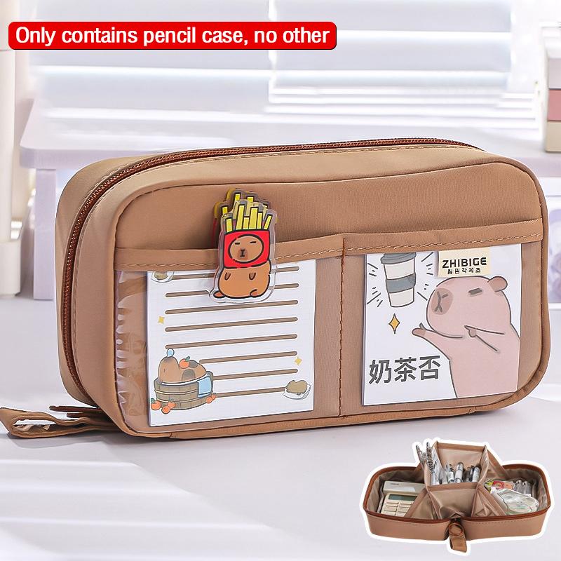 New 5-Layer Transparent Pencil Pouch With Large Capacity And Lightweight Design School Supplies Pencil Cases For Girls
