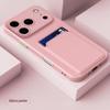 iPhone 17/16 Pro Max Card Holder Case, Apple 15 Pro Color Block Silicone Case for iPhone 13/12.