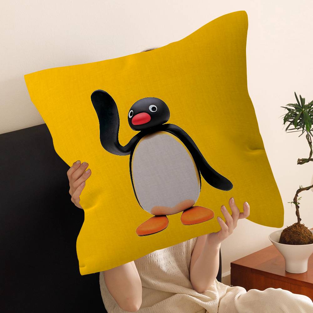 Cartoon Cute Pingu Penguin Anime Pillow Cover Design cushion Cover decor Holiday Decorati