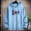 BFCCQB Men's Fashion Long Sleeve Casual Solid Color Print Autumn Winter Hoodie