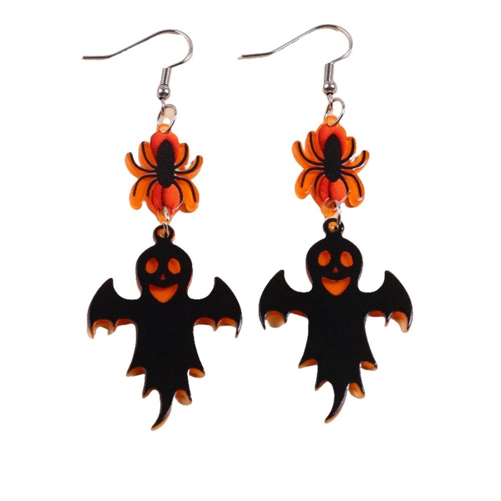 Heart Cute Ghost Ear Studs Spider Pumpkin Dangle Earrings Creative Halloween Earrings  Party