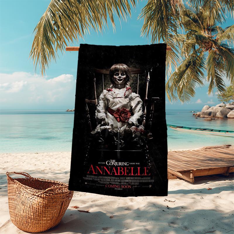 1Pc Horror Puppet Scene Beach Towel Microfiber Beach Towel Thin Absorbent For Beach Swimming Yoga Bath Sports 0917141
