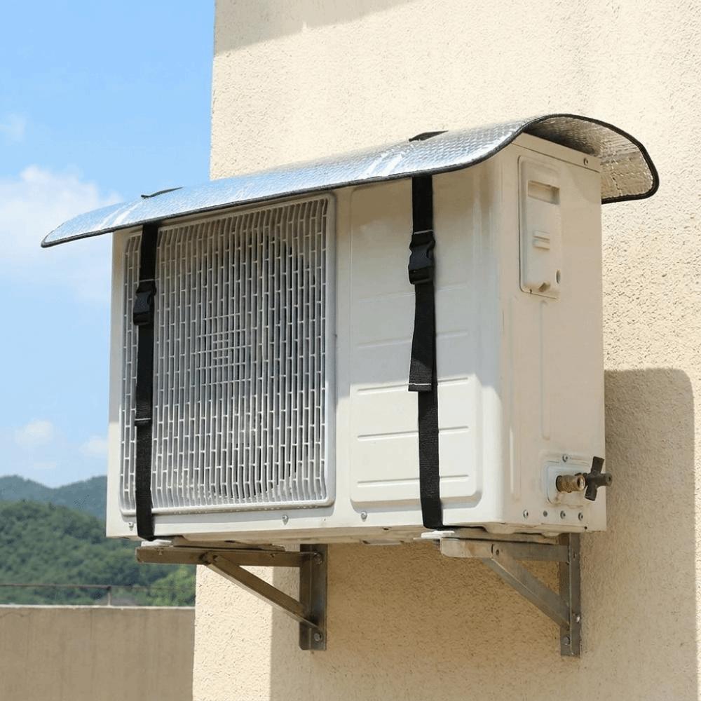 Aluminum Foil Air Conditioning Cover Energy Saving Windproof Air Conditioning Dust Cover Sun-Resistant Waterproof