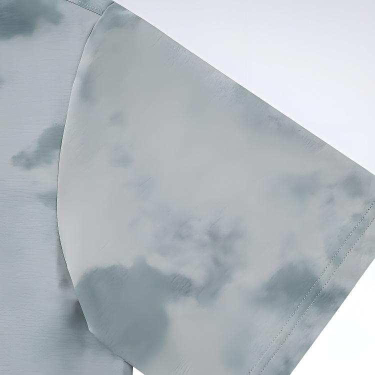 Reebok Casual Loose Comfortable Tie-Dye Printed Short Sleeve T-Shirt Men Tops Gray-Green 23RCS409MGG0