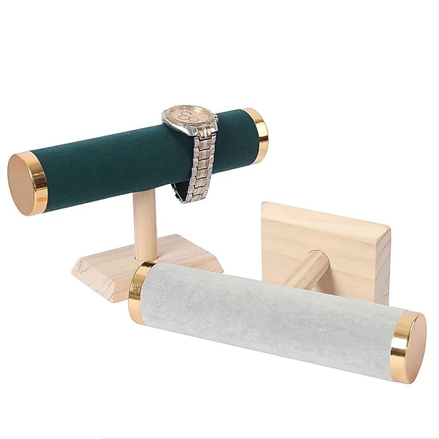 Solid Wood Single Layer Metal Cover Bracelet Holder Packaging supplies jewelry display jeweler organizer woman