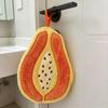 Durable Fruit Shaped Hand Towel Soft Absorbent Kitchen Dishcloth with Hanging Loop Fruit Shape Hanging Hand Towel Hand Drying