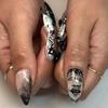 Wearable Manicure Almond Fake Nails Spring Press On Nails Detachable 3D Long Fake Nails  Girl