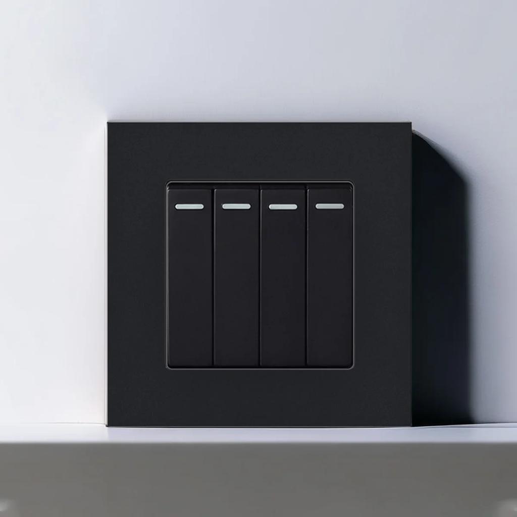 EU German Russian Standard Electrical Plug Socket Wall Power Outlet Panel 16A European RU Round Hole Power Outlet AC 250V Black