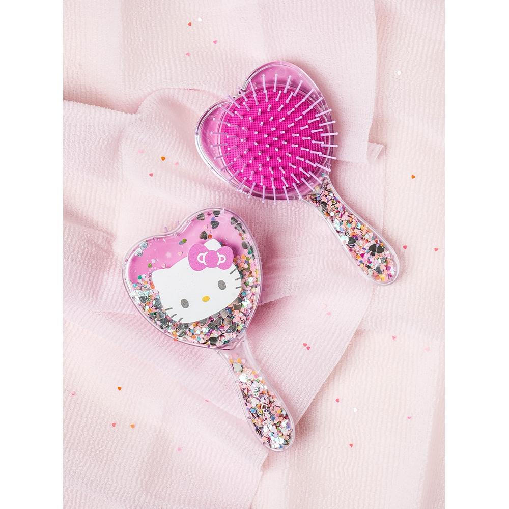 Brosse à cheveux pailletée Hello Kitty Daiso